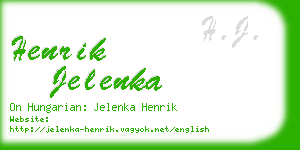 henrik jelenka business card